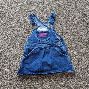 Vintage Handstands Denim Overalls Dress Size 18  Months